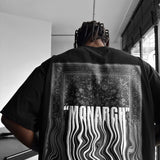 Camiseta oversize Monarch – Negro y blanco