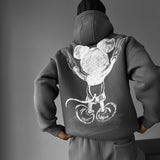 Sudadera oversize con capucha Mouse – Antracita