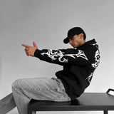 Sudadera oversize con capucha Mafia Tribal – Negro