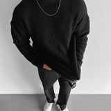 Jersey oversize de tacto suave – Negro