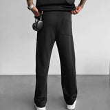 Pantalón de tejido técnico de corte holgado – Negro