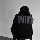 Sudadera oversize con capucha Patron – Negro y antracita