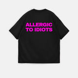 Camiseta oversize Statement – Negro y lila