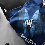 Sudadera oversize con capucha Butterfly Effect – Azul noche