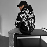 Sudadera oversize con capucha Mafia Tribal – Negro