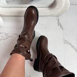 Botas Nova Buckle - Marrón