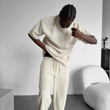 Pantalón de pana de corte holgado – Beige