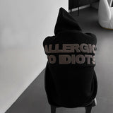 Sudadera oversize con capucha Allergic – Negro