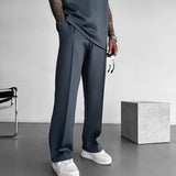 Pantalón de tejido técnico de corte holgado – Antracita