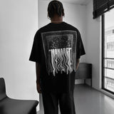 Camiseta oversize Monarch – Negro y blanco