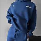 Sudadera oversize con capucha Butterfly Effect – Azul noche