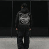 Sudadera oversize con capucha Private Archive – Negro