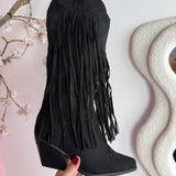 Botas Hoge Zwarte met Fringles
