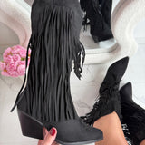 Botas Hoge Zwarte met Fringles