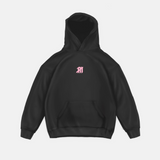 Sudadera oversize con capucha Mouse – Negro y rosa