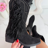 Botas Fringle Western - Negro
