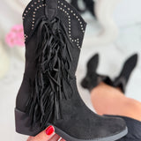 Botas Fringle Western - Negro