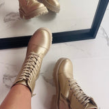 Botas con cordones Anaïs - Dorado