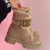 Botas Stone Detail - Caqui