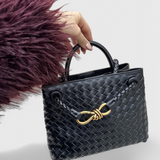 Bolsa Diaria Tejida en Índigo