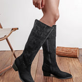 Botas altas estampadas - Negro
