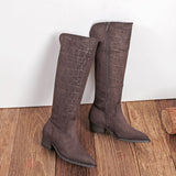 Botas altas estampadas - Marrón