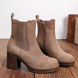 Botas de tacón Manuela - Topo