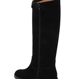 Botas altas de piel Amélie - Negro