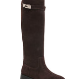 Botas altas de piel Amélie - Marrón