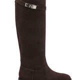 Botas altas de piel Amélie - Marrón