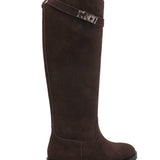 Botas altas de piel Amélie - Marrón