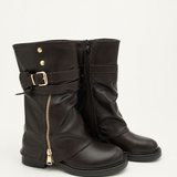Botas biker Miley - Marrón