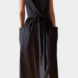Vestido Largo sin Tirantes con Cordones Laterales Ajustables
