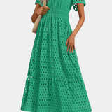 Vestido Maxi de Encaje Bordado
