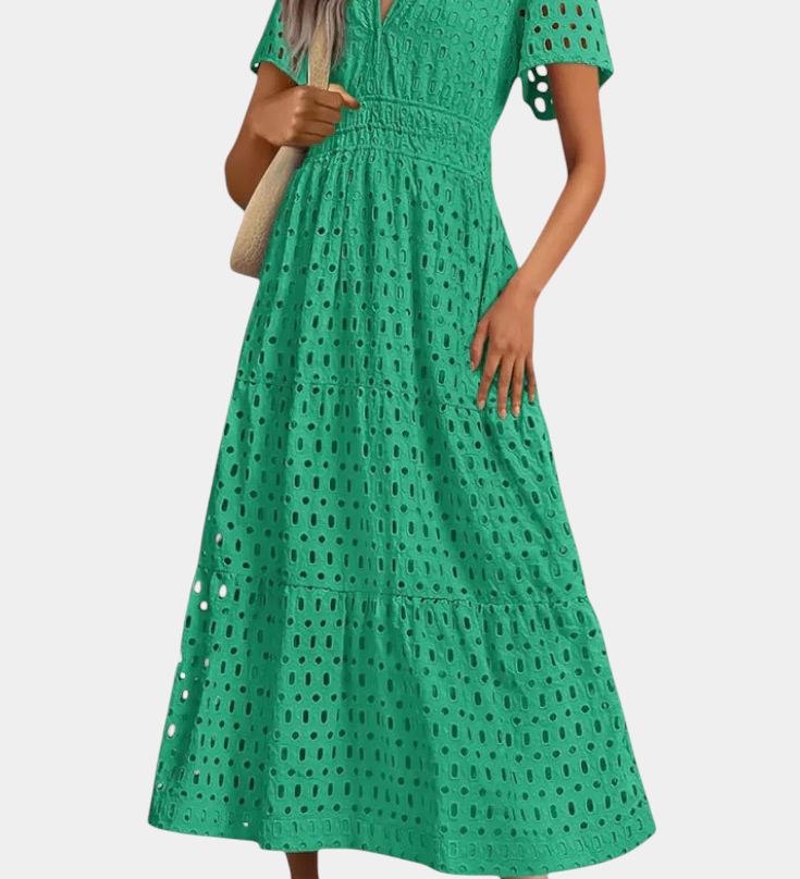 Vestido Maxi de Encaje Bordado
