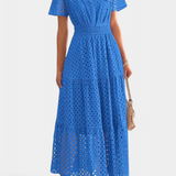 Vestido Maxi de Encaje Bordado