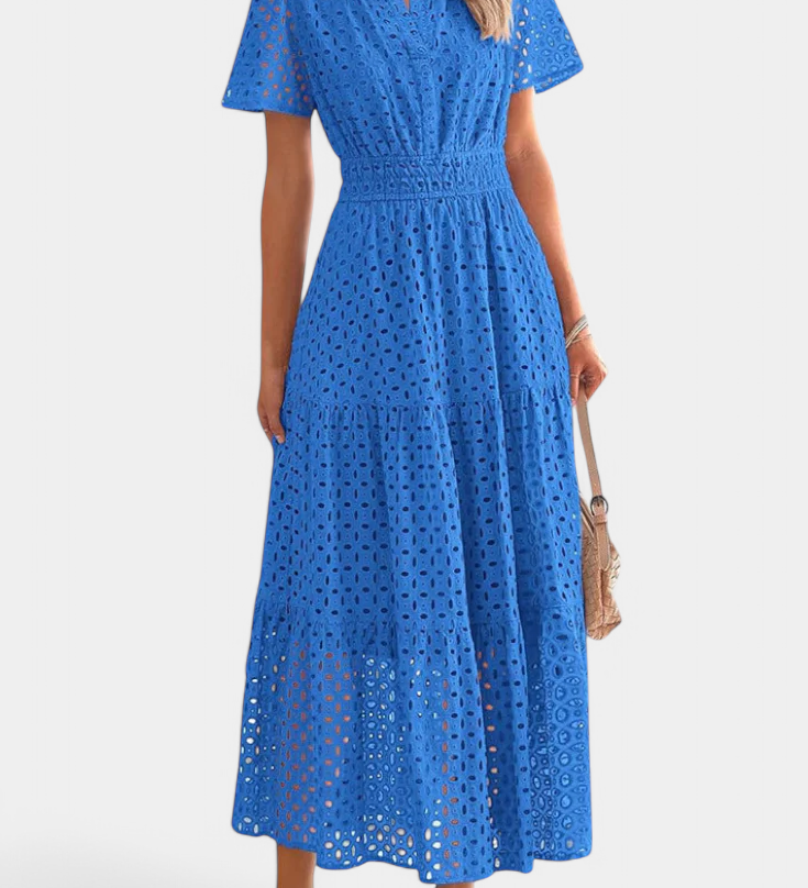 Vestido Maxi de Encaje Bordado
