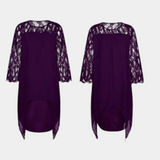 Vestido Talla Grande con Mangas de Encaje