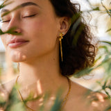 Pendientes Hoja Brillante