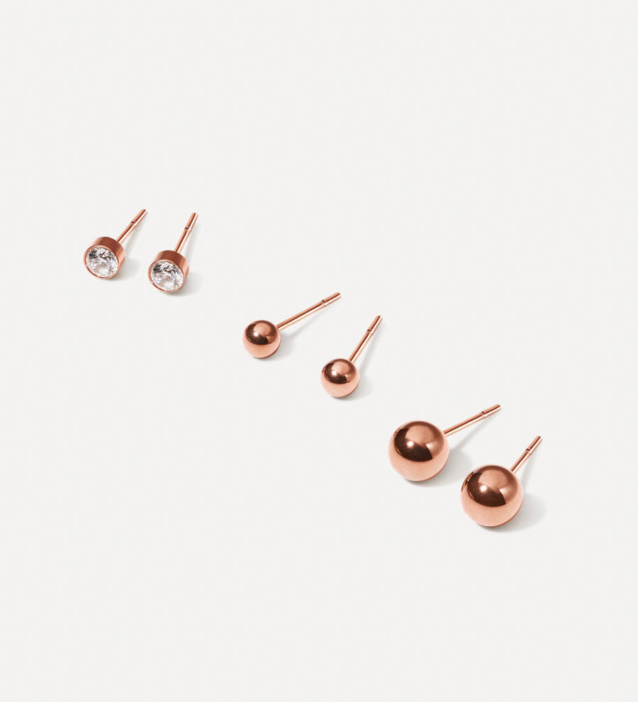 Trío de Pendientes Burbuja