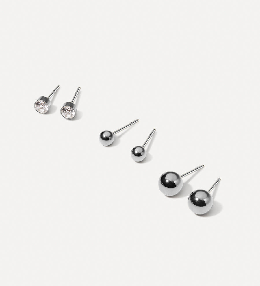 Trío de Pendientes Burbuja