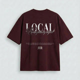 Camiseta oversize Local – Granate