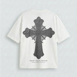 Camiseta oversize Cross – Crudo