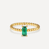 Anillo Espiral Esmeralda