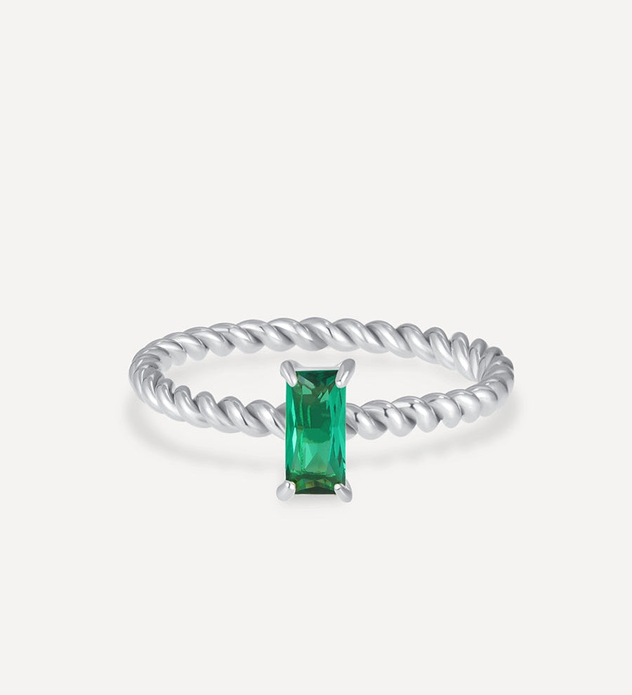 Anillo Espiral Esmeralda