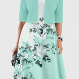 Conjunto de Vestido Blazer Midi
