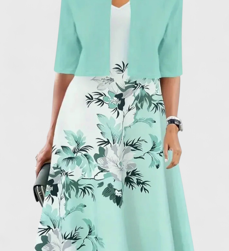 Conjunto de Vestido Blazer Midi