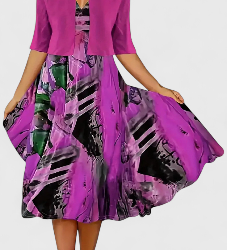 Conjunto de Vestido Blazer Midi