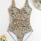 Luisa | Bañador floral con escote halter