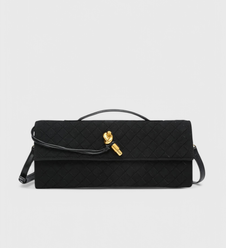 Bolso de Hombro Clásico de Ante